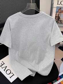 Young Girl Virgin Mary Graphic Round Neck Short Sleeve Casual T-Shirt