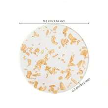 8/6/4/2/1pc Gold Flaky Acrylic Coasters - Ideal For Parties And Home Decor, Heat-Resistant Coasters, Non-Slip Placemats, Cup Mats, Drink Holders, Scene Decor, Holiday Decorations, Home & Office Decor, Theme Parties, Halloween, Christmas - Gold - View 6