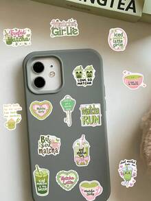 50/250 件卡通抹茶女孩贴纸适用于手机笔记本电脑剪贴簿滑板吉他 DIY 涂鸦美学贴纸儿童创意礼物 - 彩色 - 查看 8