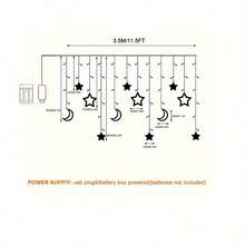 Weihnachtliche dekorative Lichterkette, Stern, Rentier, Weihnachtsbaum, glockenförmige LED-Birnen, batterie- und USB-betrieben, geeignet für Innen-/Außenraum, Schlafzimmer, Vorhänge, Garten Weihnachtsdekoration (warmweiß) - Warmes Licht - Übersicht 9