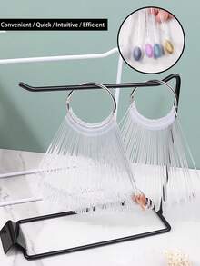 1 件装美甲扇形展示收纳架重型金属收纳架，适用于凝胶抛光、美甲装饰 - 坚固的结构节省空间的台面或零售店装饰 - 沙龙和家庭使用 - 彩色 - 查看 9