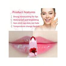 3 Pack Crystal Flower Jelly Lipstick,Magic Color Changing Lipstick,PH Clear Temperature Color Changing Lip Gloss,Lip Balm,Long Lasting Nourishing Moisturizing Lip Stick Set 2 - Multicolor 2 - View 2