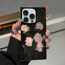 Funda rosa con diseño de cuadrícula West Highland New Cube con orificio grande y ángulo recto. Compatible con teléfonos móviles 16/15/14/13/12 Pro, 14, 15, 16 Plus y 12 Pro. Acabado brillante, anticaídas y protectora. Ideal para cumpleaños y fiestas. - transparente - Ver 1