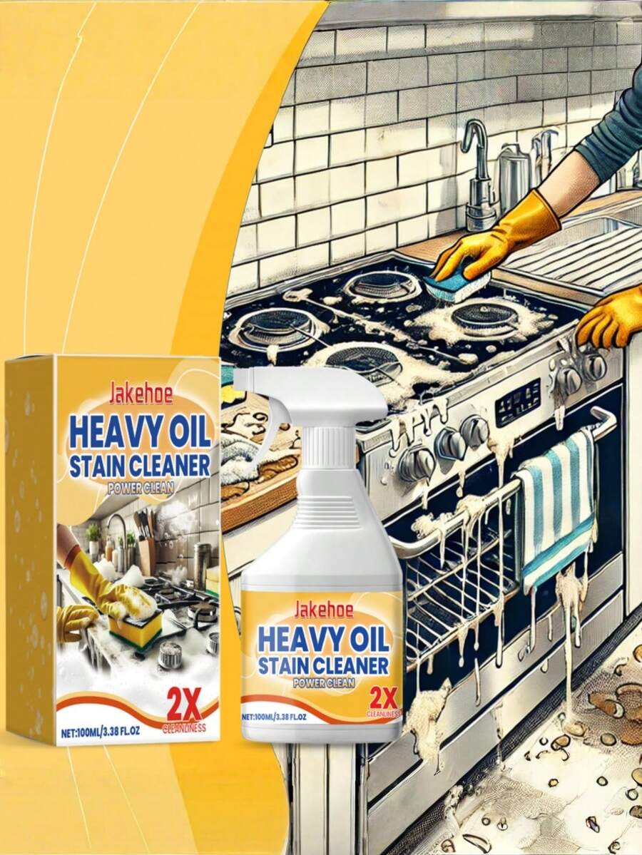 Heavy Duty Kitchen Grease Cleaning Spray - Heavy Duty Degreaser For Stove, Oven, And Kitchen Utensils - Kitchen Cleaner, Effective On Grease, Stove And Oven - Fast And Efficient!