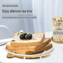 Juego de 7-8 posavasos de bambú, almohadillas aislantes del calor para tazas, platos, ollas, con diseños de animales lindos, decoración de mesa, excelente regalo de cumpleaños