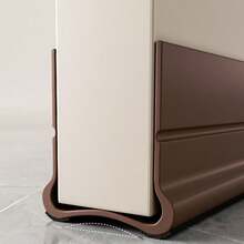 PVC 门底密封条，适用于卧室门，缝隙阻挡器，粘性扫挡风条，适合门厚 1.377-2.165 英寸，密封缝隙 0.0787-0.787 英寸，总长度 36.61 英寸