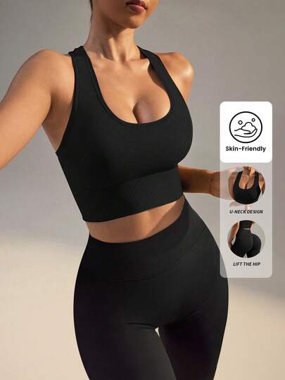 Yefecy 瑜伽健身套装，女士高支撑运动胸罩，修身健身紧身裤，柔软舒适，日常，户外，运动，健身服女士套装