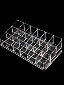 9/18/36 Slots Acrylic Makeup Organizer, Suitable For Lipsticks, Perfumes And Nail Polishes - Clear Cosmetic Display Holder, Great For Salon, Spa, Home Vanity, Decorative Storage, Grid Design Shelves, Ideal For Holiday, Beach, Bathroom, Bedroom, Large Capacity - Multicolor - View 12