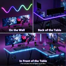 Modern L-Shaped Gaming Desk With Movable Monitor/Tablet Stand, Esports Desk, Game Table, Metal Frame Computer Table With Black Willow Wood Tabletop Or Carbon Fiber Desktop, Versatile L Shaped Corner Desk With Speaker + Light Strip + Headphone Hook + Cup Holder, Area Of Large Desk Surface: 10.59 Ft², Monitor Stand: 1.04 Ft², 51.03"X51.03"X29.25" - B & CF Desktop + Light Strip + Cup Holder + Headphone Hook - View 8