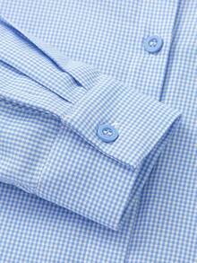 Balabala Mädchen Bluse 2025 Neuer Herbst Flanell Karoknopf-Oberteil - blauer Farbton - Übersicht 5