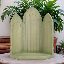 MINGZHANG 1 Christmas Story Temple, Hand-Painted Birth Background, High-Quality Resin Material, Suitable For Background Decoration Of Christmas Ornaments, Miniature Ornaments Of Jesus' Birthplace, Home Desktop Garden Decoration Sculpture, Special Gift For Christmas Party - 橄欖綠 - 查看 1