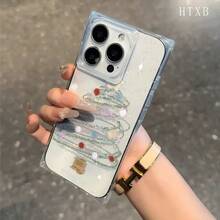 Funda tipo bloque Tree Stars, compatible con los modelos 16 Pro, 16, 15 Pro, 14, 14 Plus, 13, 13 Pro, 12 Pro y 12 Pro. Transparente, a prueba de golpes, con cobertura total y un diseño elegante y protector. - transparente - Ver 3