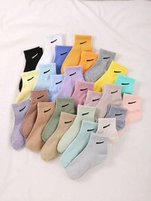 10 Pairs Of Random Stripes Children's Ankle Socks For Boys And Girls Daily Casual Wear Spring, Summer, Autumn And Winter. - Multicolor - View 5