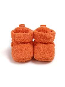 Zapatillas de bebé de calabaza de Halloween para recién nacidos, niños y niñas, lindos zapatos de calcetín de dibujos animados con suela antideslizante suave para uso en interiores, mocasines de cuna para nuevos caminantes