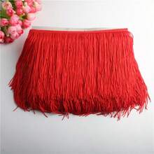 2/10Yards/Pack 15cm Fringe Trim Lace Polyerter Fibre Tassel 4inch Wide Long For Clothes Accessories Latin Wedding Dress DIY Lamp Shade Decoration - Multicolor - View 18