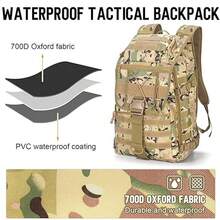 Sac à dos militaire 50 L, sac à dos de l'armée, sac à dos de trekking haute capacité, sac à dos de randonnée, sac d'assaut, sac à dos de combat tactique pour camping en plein air, sac de sortie, sac de pêche, chasse - Couleur CP - Voir 6