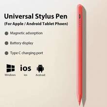 Este Stylus Capacitivo Universal é um Stylus Capacitivo Ativo para Telefones e Tablets. Feito de Liga de Alumínio de Alta Qualidade, Ele Vem com Duas Pontas Substituíveis e é Extremamente Durável. Ele Oferece Ampla Compatibilidade com Android e Apple iPads, Proporcionando Toque Preciso e Escrita Suave. Este Stylus Capacitivo de Alta Qualidade (Não Compatível com Tablets de Tela Resistiva e Eletromagnética) Não Requer Conexão com o Tablet.