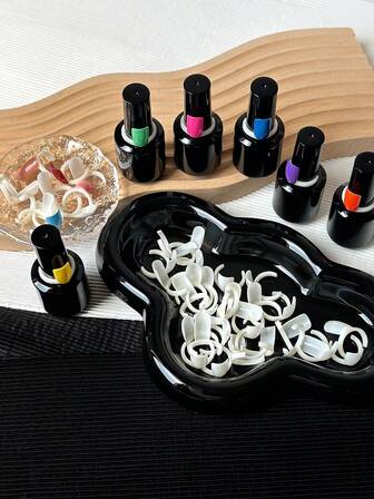 50 färger/förpackning verktyg för nagelkonst, nagellacksfärgpalett, nagelringprovhållare, nagellacksflaskkorthållare