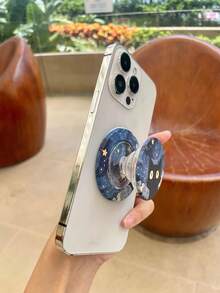 Niche Fashion Black Cat Magnetic Phone Holder, Foldable & Telescopic Phone Stand, Multi-Functional Support Bracket Compatible With IPhone, Android Phone, Gift For Birthday, Family, Friends Push-Pull Phone Grip Phone Accessories