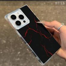 Funda roja con diseño tipo bloque, compatible con los modelos 16 Pro, 16, 15 Pro, 14, 14 Plus, 13, 13 Pro, 12 Pro y 12 Pro. Esta innovadora funda ofrece total transparencia y resistencia a los golpes, con un atractivo estético inigualable. - transparente - Ver 5