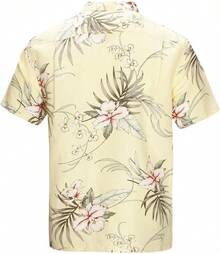 Men's Hawaiian Floral Shirts Silk And Linen Button Down Casual Tropical Holiday Beach Shirtshalloween - Hồng - Xem 7