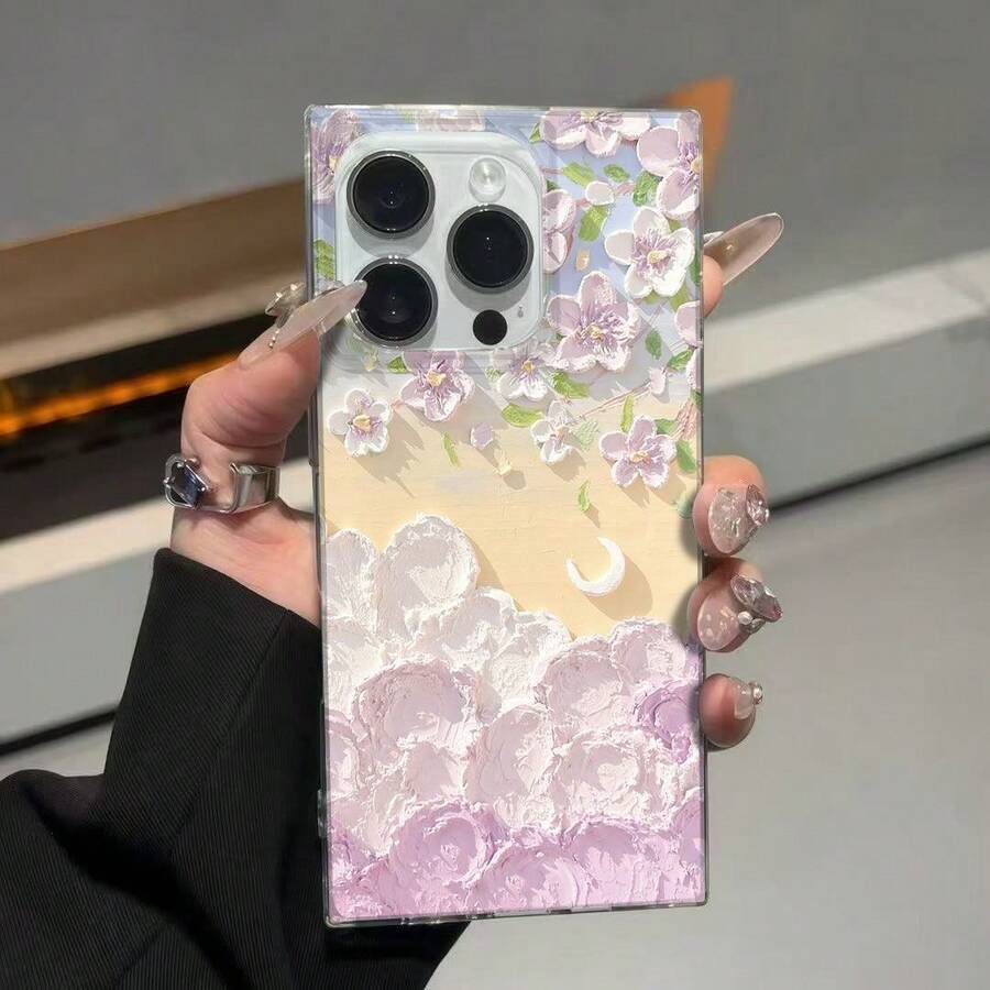 Funda con diseño tridimensional de cubos, orificio grande y ángulo recto, compatible con phone 16/15/14/13/12 Pro. Funda protectora brillante anticaídas para phone 14, 15, 16 Plus y 12 Pro. Ideal para cumpleaños y fiestas. - transparente - Ver 1