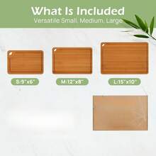 Kitchen Appliances Bamboo Cutting Board - Multi-Size Bamboo Cutting Board Set, Easy-Clean Cutting Board For Kitchen Prep & Charcuterie - Carbonized Bamboo(Brown) - View 11