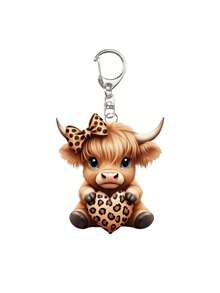 高地牛亚克力包挂饰、豹纹爱心亚克力车挂饰、可爱卡通小牛钥匙扣包挂饰、龙虾扣挂饰、可爱牦牛豹纹爱心图案挂饰、耳机挂饰、手机壳挂饰——非常适合挂在车钥匙、背包和手提包上。也是母亲节、教师节、万圣节、圣诞节等节日的绝佳礼物。 - 彩色 - 查看 11