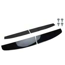 FOR TRANSIT CUSTOM 12-2020 GLOSS BLACK REAR TWIN BARN DOOR ROOF SPOILER - Black - View 6