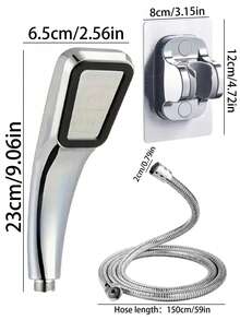 3 szt./zestaw 300-otworowa ręczna głowica prysznicowa wysokociśnieniowa, wysokiej jakości spryskiwacz oszczędzający wodę, kwadratowa głowica prysznicowa z tworzywa ABS z wieloma otworami, niski przepływ wody i system natrysku deszczowego o wysokim ciśnieniu, wytrzymały kwadratowy kształt z tworzywa sztucznego, łatwy montaż, akcesorium łazienkowe, idealne do łazienek w domu i hotelu, niezbędne w nowoczesnych łazienkach i kamperach, ulepsz swoją łazienkę, aby zapewnić sobie luksusowe doznania kąpielowe, idealny prezent świąteczny i na remont łazienki