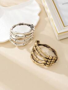 1 buc brățară în formă de gheară cu schelet gol, potrivită pentru femei pentru a fi purtată la petreceri și întâlniri de Halloween, cadou de bijuterii pentru surori