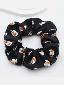 New - Arrival Halloween Fabric Scrunchies Set | Various Prints, Including Pumpkins, Versatile Hair Accessories For Wholesale,This Set Of Halloween - Themed Fabric Scrunchies Offers A Wide Variety Of Designs, Perfect For Adding A Spooky