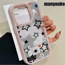 Funda 3 en 1 con diseño de cinco puntas y doble cara con tachuelas, compatible con las series 16 Pro, 16, 15 Pro, 14, 14 Plus, 14 Pro, 13, 13 Pro, 12 Pro y 11 Pro. Suave y resistente a caídas y manchas, ideal tanto para hombres como para mujeres. Incluye adornos. - Blanco - Ver 3