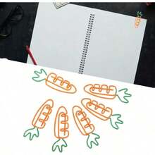 Pssopp Carrot Paper Clips, 100Pcs Metal, Multicolored, 1.5 Inches, Novelty