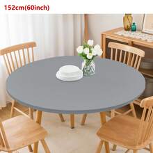 1pc Solid Color Fitted Tablecloth, Removable & Washable Milk Silk Tablecloth, 125g Fabric, Suitable For Party, Picnic, Camping, Restaurant, Outdoor, Indoor Gathering And Daily Use, Non-Standard Size