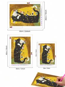 5D DIY Diamond Painting | Premium 5D DIY Diamond Painting Set. High-Definition Kitty Diamond Dot Painting, Handmade Decorative Art, Helps Develop DIY Skills And Concentration. Diamond Painting Gift. - Multicolor - View 4