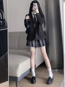 Women Lightweight Blazers - Black - View 4