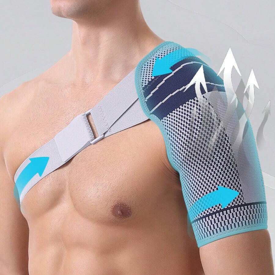 Stability Shoulder Brace Compression Sleeve For Rotator Cuff Support, Dislocated AC Joint, Frozen Shoulder Unwell,Fit For Left And Right Shoulder,For Fitness, Daily Work, Tennis, Badminton