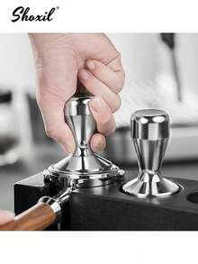 shoxil 1 件咖啡压粉器 51/53/58 毫米，意式浓缩咖啡压粉器，不锈钢咖啡压粉器 - 銀色 - 查看 4
