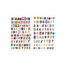 145 张/2 张杂志字母贴纸 字母数字贴纸 适用于剪贴簿用品、相册、水瓶、礼品盒、DIY 工艺品、旧日记本、门教室装饰 - 彩色 - 查看 10
