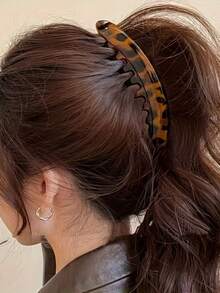 1pc High Volume Hair Clips, Women's Large Banana Clip With Back Comb For Ponytails, Vertical Twist Barrette Hair Accessory, Hair Tools, Beauty Accessories, Curly Hair, Hair Accessory, Fall, Travel, Hair Tools, Accessories Women, Hair Stuff, Fall, Hair, Travel, Women, Hair Accessory, Hair Tools, Beauty Accessories, Gifts, Travel, Gifts For Women, Hair Stuff, For Women, Stocking Fillers, Stocking Stuffers For Adults, For Adult, Hair Stuff, Women's Accessories, Stocking Stuffer, Coming-Of-Age Hair Accessory, Gift Ideas For Women, Beauty Stocking Fillers, Gifts For Women - Multicolor - View 5