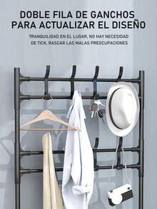 Zapatero Apilable Multiusos Con Marco De Metal, Estante Para Construir, Caja De Zapatos Portátil, 3/5 Niveles, Plegable, Creativo, De Hierro, Gran Estante De Almacenamiento Para Dormitorio, Armario, Zapatero, Caja De Almacenamiento De Zapatos Con Gancho Para Sombrero, Perchero, Entrada, Estante De Almacenamiento Grande, Zapatero, Armario, Sombrero, Zapatero, Abrigo Estante, Estante De Almacenamiento Multifuncional De Entrada - Cuatro capas - Ver 3