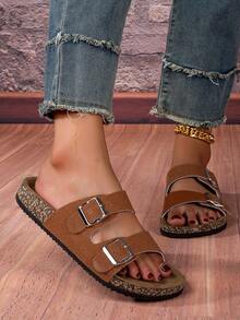 2024 Summer New Versatile Anti-Slip Adjustable Size Comfortable Slip-On Slippers - Tangerine Peel - View 4