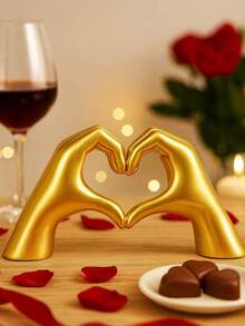 1pc Hand Sculpture, Modern Home Decor, Suitable For Dining Table Or Living Room, Christmas, Thanksgiving And Valentine's Day Gift - Multicolor - View 4