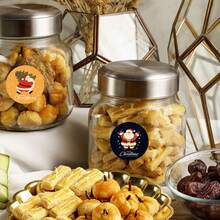 500 peças de adesivos de decoração de Natal, Papai Noel, adesivos de grafite de conta manual, adesivos de selagem de envelopes para caixas de presente, adesivos de volta às aulas, decorações de Natal, pijamas de Natal, presentes de Natal, decoração de Natal