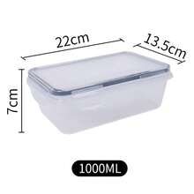 1pc Set Rectangular Refrigerator Food Container, Microwave Plastic Lunch Box, Airtight Meal Prep Containers For Food Storage, For Outdoor, Camping