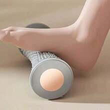 1pc PVC Foot Massager Roller – Easy Rolling Plantar Fascia Massage Tool, Arch Support & Muscle Relaxation, Ideal For Yoga And Home Exercise - 灰色 - 查看 6