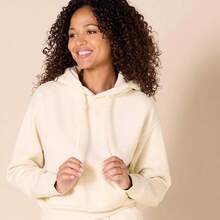 Women's Crop Pullover Hoodie Sweatshirt - Plus Size Fashionable - Màu xanh chanh - Xem 4