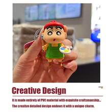 Crayon Shin-Chan Serie süße Plüsch Schlüsselanhänger, offiziell lizenziert, super süß, perfekt für tägliches lässiges Outfit, ideal als Urlaubs- oder Geschenkidee, bringt ins Leben. (Kleiner Maler Stil) - Verschiedenfarbig - Übersicht 7