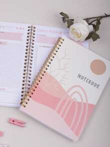 Trees 1 Undated Daily To-Do List Planner - Pink - View 2